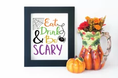 Eat Drink and Be Scary SVG Cut File - Halloween SVG File Product Image 4