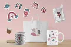 Valentine's day stickers EPS / JPEG / PNG Product Image 2