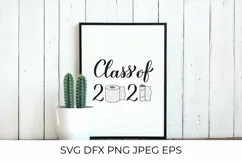 Class of 2021 with toilet paper SVG. Quarantine Graduation. Product Image 2