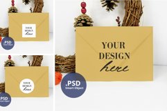 Envelope Sticker Mockup PSD, Envelope Full Wrap Mockup Xmas Product Image 1
