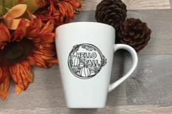 Hello Fall Porch Sign | Pumpkin Porch Sign SVG Design Product Image 3