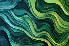 Green and Blue Gradient Waves Background Wallpaper Product Image 1