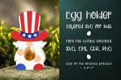 4th Of July Gnome Chocolate Egg Holder template SVG Product Image 1