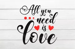All you need is love SVG, Valentine SVG, Valentine's SVG Cut Product Image 2