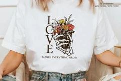 Love makes everything grow Svg, Heart with flowers Svg Product Image 2