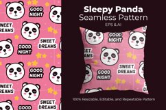 Sleepy Panda - Seamless Pattern Product Image 1