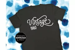 Vintage Birthday Shirt SVG Happy birthday Gift SVG Funny Tee Product Image 1