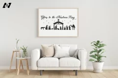 Nativity Svg, Glory to the Newborn King Svg, Christmas Svg Product Image 2