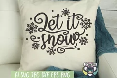 Christmas svg, Let It Snow svg, Cricut Cut Files, dxf, png Product Image 1