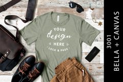Heather Stone Bella Canvas 3001 Male T-Shirt Mockup Product Image 1