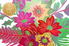 Winter Bouquet &amp; Label Clipart Set Product Image 3