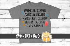 Kid Kinda Summer List - Summer Vacation SVG PNG DXF Cut File Product Image 1