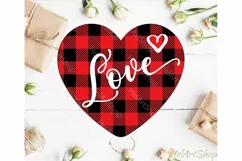 Plaid Heart svg, Valentine svg, Valentines day svg, Love Product Image 1