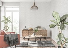 Wall mockup - Wallpaper mockup - Living room scene Product Image 5