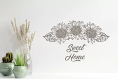 Sunflower svg, Flower border svg, Sunflower swag svg Product Image 3