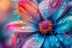 Vivid Colorful paint rose. Generate Ai Product Image 1