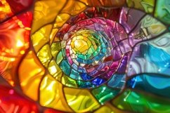 Stained Glass Spiral Background Wallpaper Product Image 1