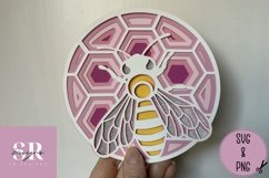 3d layered Bee| Paper cutting | 3D Bee svg Product Image 4