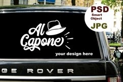 Vinyl Car Stickers mockup | Rear Car Window Mockup Outdoors Product Image 1