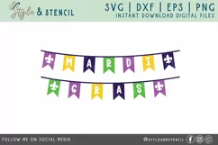 Mardi Gras Banner SVG - PNG, DXF, SVG, EPS, Cut File Product Image 2