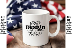 4th of July white 11oz blank coffee mug mockup Product Image 1