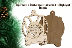 French Bulldog layered laser cut Ornament Product Image 3