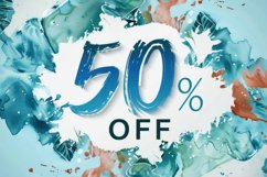 50 Percent Off Sale Background Wallpaper Product Image 1
