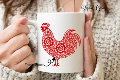 Rooster, Chinese new year SVG / DXF / EPS / PNG files Product Image 6