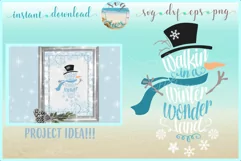Walking In A Winter Wonderland Snowman SVG DXF EPS PNG files Product Image 1