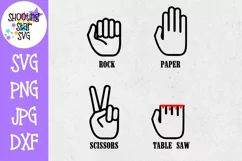 Rock Paper Scissors Table Saw - Father's Day SVG - Funny SVG Product Image 1