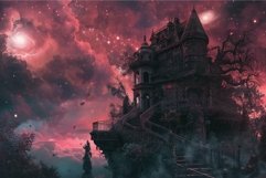 Enigmatic gothic mansion in mystical twilight Product Image 1