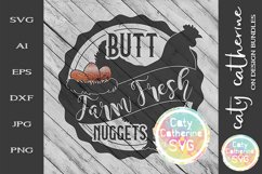 Farm Fresh Butt Nuggets SVG Egg Sign Cut File Product Image 1