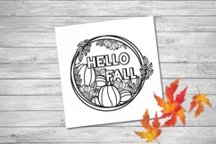 Hello Fall Porch Sign | Pumpkin Porch Sign SVG Design Product Image 8