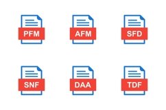 Set Of File Formats Icons Product Image 1