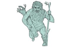 Leshy Tree Runk Staff Drawing Product Image 1