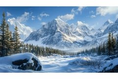 cold snowy mountain peaks Product Image 1