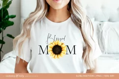 Sunflower Blessed Mom - Sublimation PNG Clipart Product Image 5