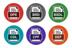 Set Of File Formats Icons Product Image 1