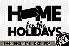 Pennsylvania Home for the Holidays - SVG Cut File n762 Product Image 1