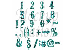 Turquoise Cheetah Alphabet PNG, Leopard Letters Sublimation Product Image 3