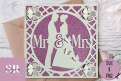 3D Mr &amp; Mrs card| Paper cutting | wedding card SVG Product Image 3