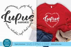 Lupus svg - a lupus awareness svg with heart for crafters Product Image 1