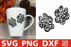 Dog Paws Mandala svg, Dog svg, Mandala Dog svg, Vector Product Image 3