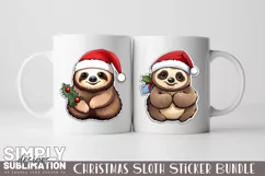 Christmas Sloth Stickers | Png Stickers | Sloth Png Product Image 3