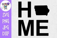 Iowa US State with HOME - 50 States SVG Product Image 1