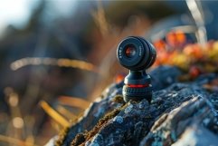 360 degree camera shooting panoramic video on a rock Product Image 1