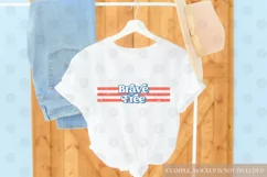 Brave and Free Sublimation design | Patriotic PNG | Flag PNG Product Image 8