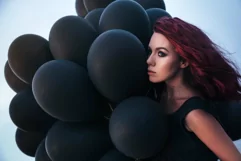 200 BLACK BALLOONS TRANSPARENT PNG FILES, PHOTOSHOP OVERLAYS Product Image 4