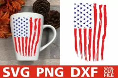 Distressed Flag svg, 4th of July svg, Patriotic, 50 stars Product Image 2