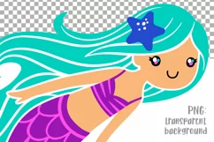 Mermaid svg Mermaid birthday svg Mermaid sublimation design Product Image 3